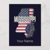 Mississippi State Verenigde Staten Kaart  Verenigd (Voorkant)