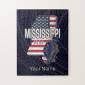 Mississippi State Verenigde Staten Kaart  Verenigd Legpuzzel (Verticaal)
