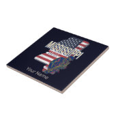 Mississippi State Verenigde Staten Kaart  Verenigd Tegeltje (Zijkant)