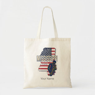 Mississippi State Verenigde Staten Kaart  Verenigd Tote Bag