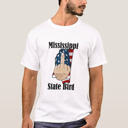 Mississippi state vogel T-shirt middelvinger (Voorkant)