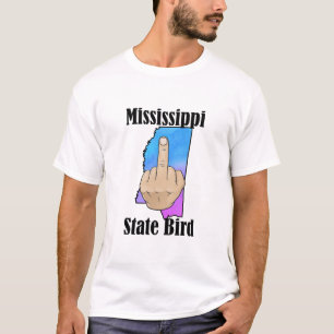Mississippi state vogel T-shirt middelvinger kleur