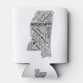 Mississippi State Word Cloud Blikjeskoeler (Achterkant)
