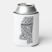 Mississippi State Word Cloud Blikjeskoeler (Blikje Achterkant)