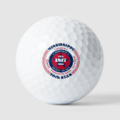 Mississippi StateHood Patriottische Gift Golfballe Golfballen (Voorkant)