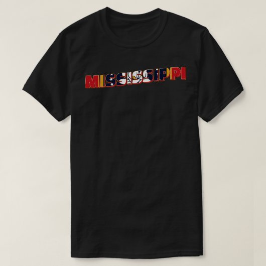 Mississippi  stijl retro souvenir t-shirt (Design voorkant)