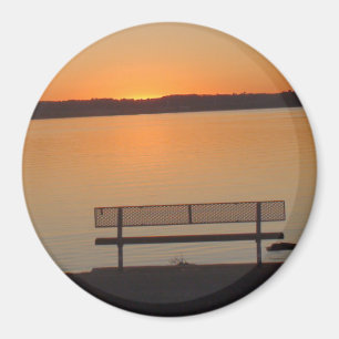 Mississippi Sunset Photo Magnet