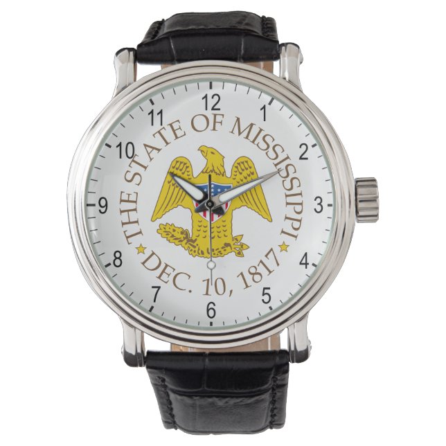 Mississippi-teken Horloge (Voorkant)