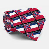 Mississippi Text Flag Stropdas (Opgerold)