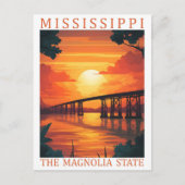 MIssissippi the Magnolia State USA Travel Place Briefkaart (Voorkant)