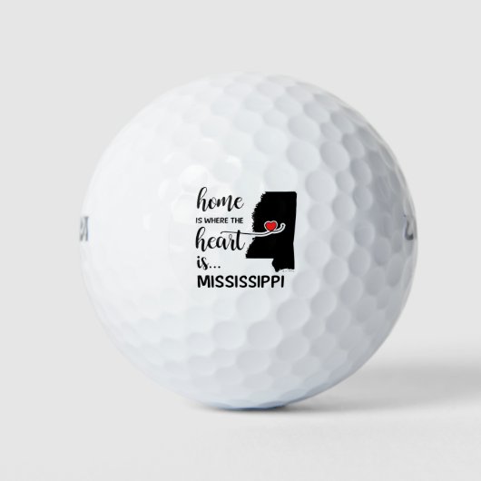 Mississippi thuis is waar het hart ligt golfballen (Voorkant)