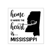 Mississippi thuis is waar het hart ligt rubberstempel (Afrduk)
