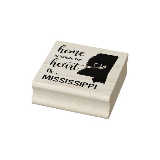 Mississippi thuis is waar het hart ligt rubberstempel (Stempel)