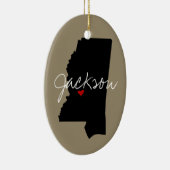 Mississippi Town Keramisch Ornament (Rechts)