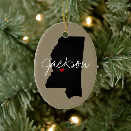 Mississippi Town Keramisch Ornament (Boom)