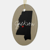 Mississippi Town Keramisch Ornament (Links)
