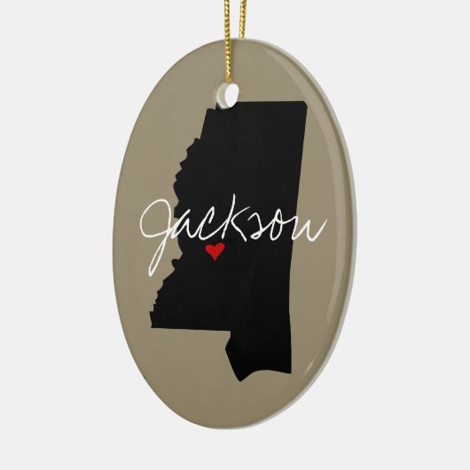 Mississippi Town Keramisch Ornament (Links)