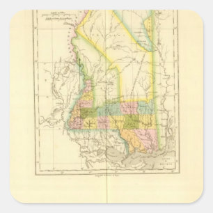 Mississippi US Vierkante Sticker