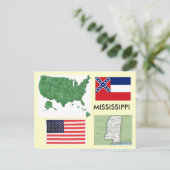 Mississippi USA Briefkaart (Staand voorkant)