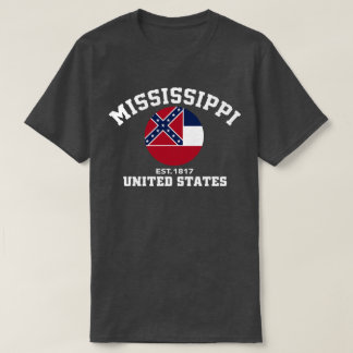 Mississippi USA Est. 1817 Patriottische vlag T Shi T-shirt