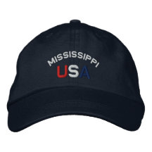 Mississippi USA geborduurd Navy Blue Pet