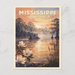 Mississippi USA Vintage Reizen Briefkaart