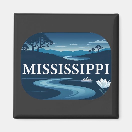 Mississippi Verenigde Staten Magneet (Voorkant)