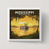  Mississippi Vierkante Button 5,1 Cm (Voorkant)