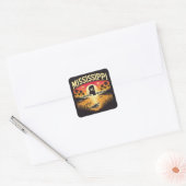Mississippi Vierkante Sticker (Envelop)
