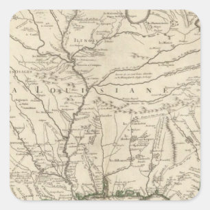 Mississippi Vierkante Sticker