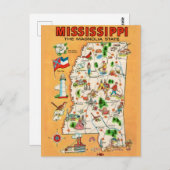 Mississippi Vintage Kaart  (Voorkant / Achterkant)