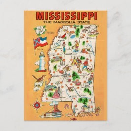 Mississippi Vintage Kaart 