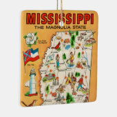 Mississippi vintage kaart keramisch ornament (Rechts)