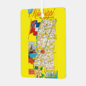 Mississippi Vintage Kaart Ornament (Voorkant links)