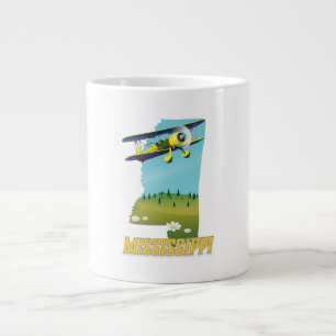 Mississippi vintage kaart reisposter print. grote koffiekop