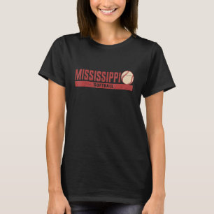 Mississippi Vintage Softbal Coach Team Softbal Dam T-shirt