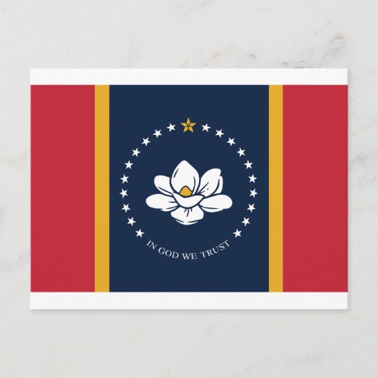 Mississippi Vlag Briefkaart (Voorkant)