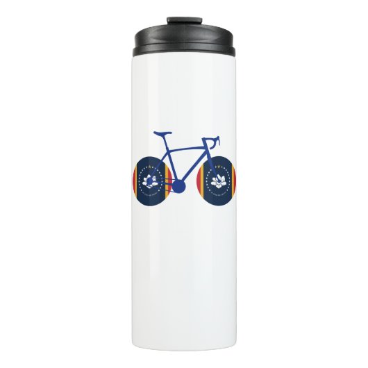 Mississippi Vlag Fietsen Thermosbeker (Voorkant)
