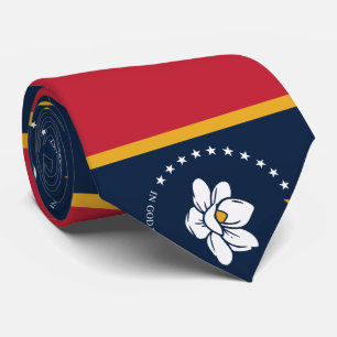 Mississippi-vlag - Nieuwe Magnoliavlag Stropdas