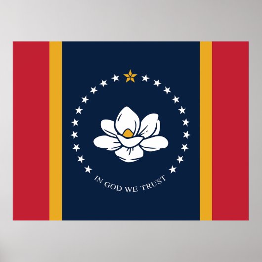 Mississippi Vlag Poster (Voorkant)