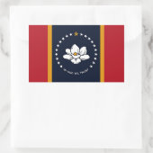 Mississippi Vlag Rechthoekige Sticker (Tas)