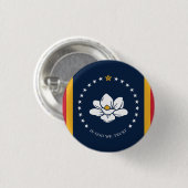 Mississippi Vlag Ronde Button 3,2 Cm (Voorkant /achterkant)