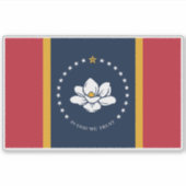 Mississippi Vlag Sticker (Voorkant)