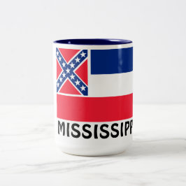 Mississippi-vlag Tweekleurige Koffiemok