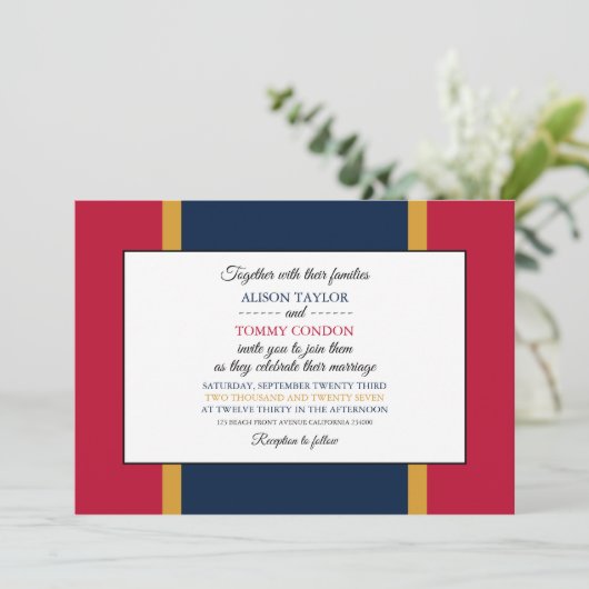 Mississippi vlag, vlag van Mississippi bruiloft Kaart (Staand voorkant)