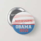 MISSISSIPPI voor Obama 2012 Ronde Button 5,7 Cm (Voorkant /achterkant)