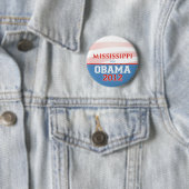 MISSISSIPPI voor Obama 2012 Ronde Button 5,7 Cm (In situ)