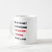 Mississippi-vrouw, geweldig koffiemok (Voorkant links)