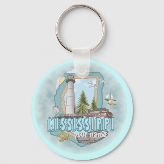 Mississippi Vuurtoren sleutelhanger (Voorkant)