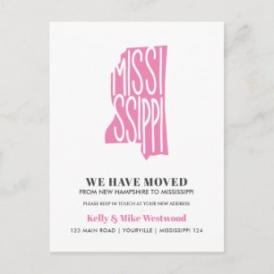 MISSISSIPPI We hebben New address New Home verplaa Briefkaart